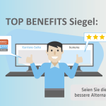 TOP BENEFITS Siegel - Mitarbeiter-Benefits spielen eine zentrale Rolle, wenn es um Mitarbeiterbindung, Arbeitgeberattraktivität oder um die Herausforderung der Vereinfachung von Verwaltungsabläufen geht.